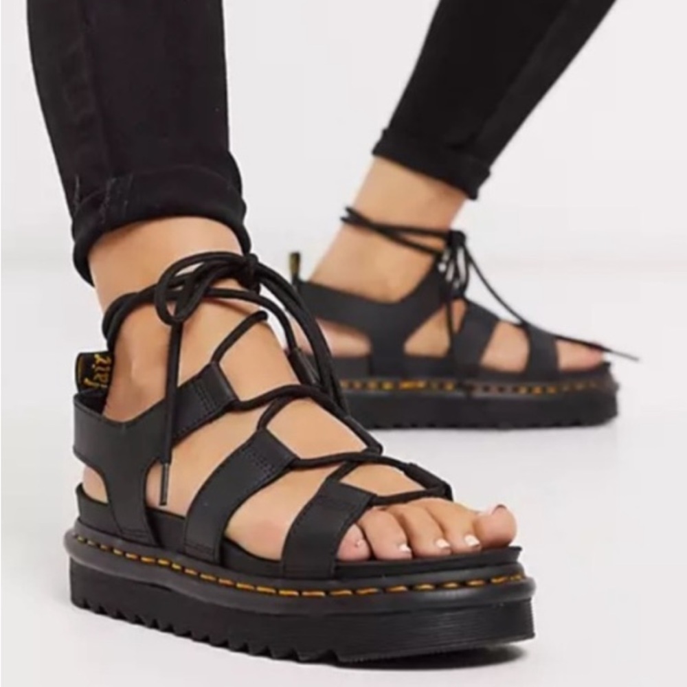 Dr. Martens Lace-up Nartilla Sandals Black
